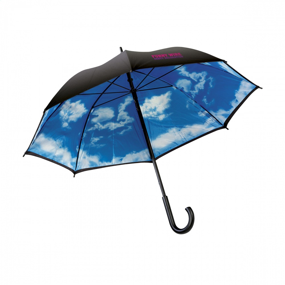 Logo trade advertising products picture of: Umbrella  Image Cloudy Day, black