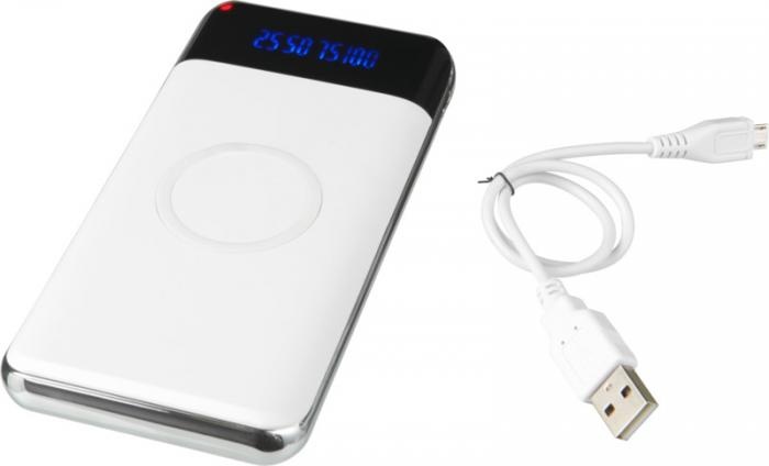 Logo trade promotional giveaways image of: Constant 10000MAH Wireless Power Bank with LED, white
