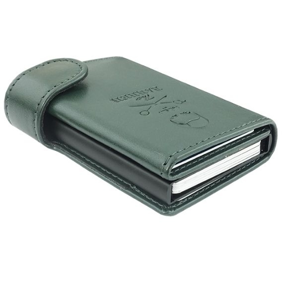 Logo trade promotional merchandise photo of: RFID card holder Oxford, green