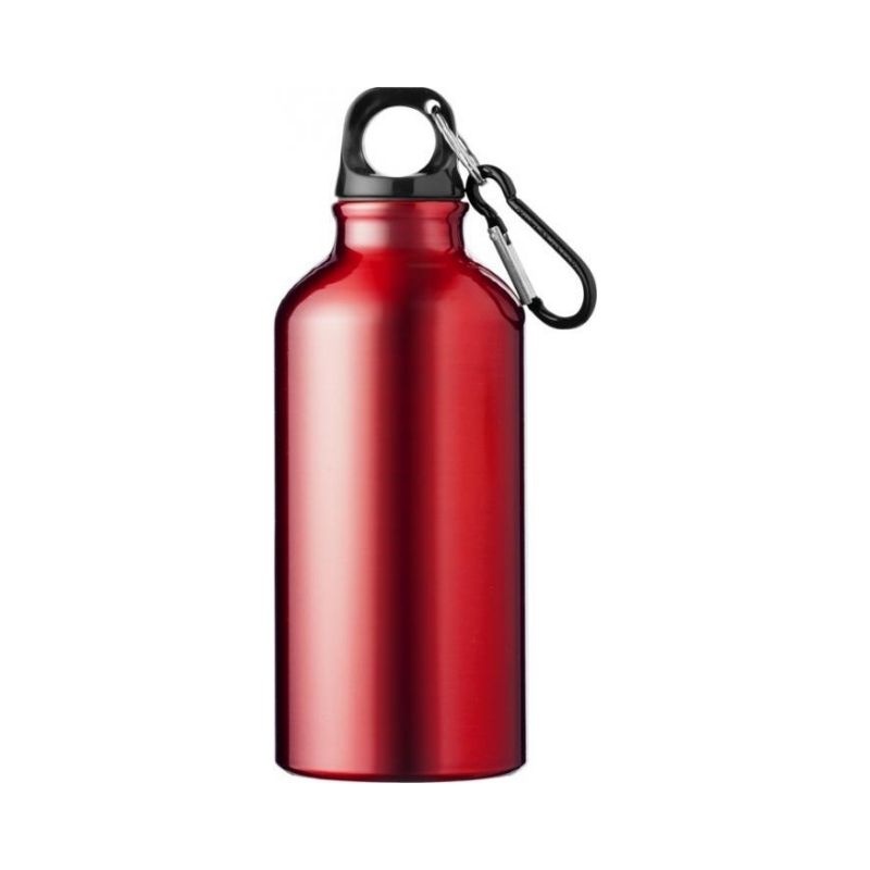 Logo trade promotional items picture of: Oregon drinking bottle with carabiner, red