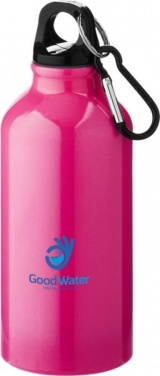 Logo trade promotional giveaways image of: Oregon drinking bottle with carabiner, neon pink