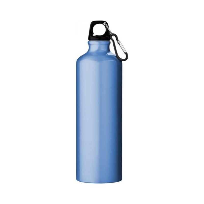 Logo trade corporate gifts picture of: Pacific bottle with carabiner, light blue