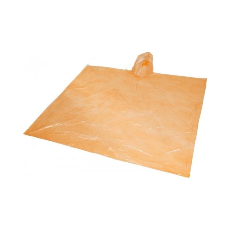 Logo trade promotional giveaways picture of: Ziva disposable rain poncho, orange
