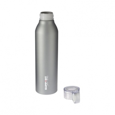 Logo trade promotional gifts picture of: Grom aluminum sports bottle, silver