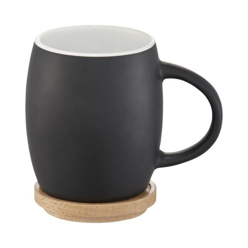 Logo trade promotional giveaways image of: Hearth ceramic mug, white