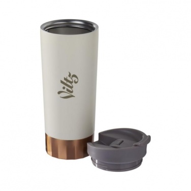 Logotrade promotional gift picture of: Peeta copper vacuum tumbler, white