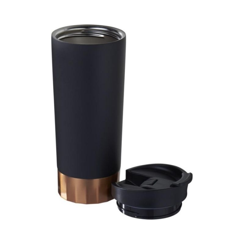 Logotrade corporate gift picture of: Peeta copper vacuum tumbler, black