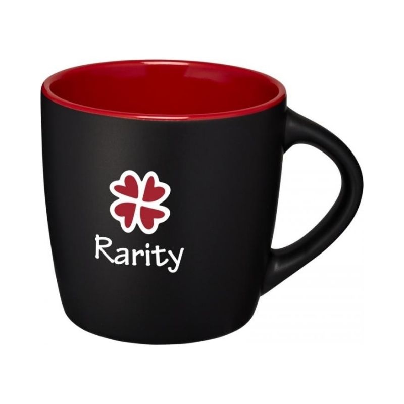 Logo trade promotional products image of: Riviera ceramic mug, black/red