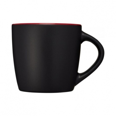 Logo trade promotional item photo of: Riviera ceramic mug, black/red