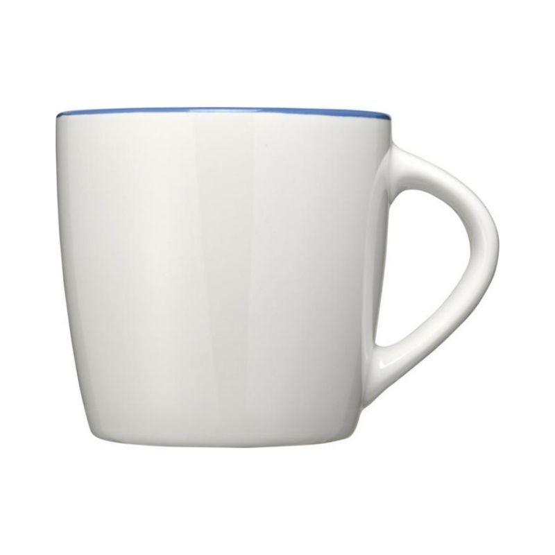 Logo trade promotional merchandise image of: Aztec ceramic mug, white/blue
