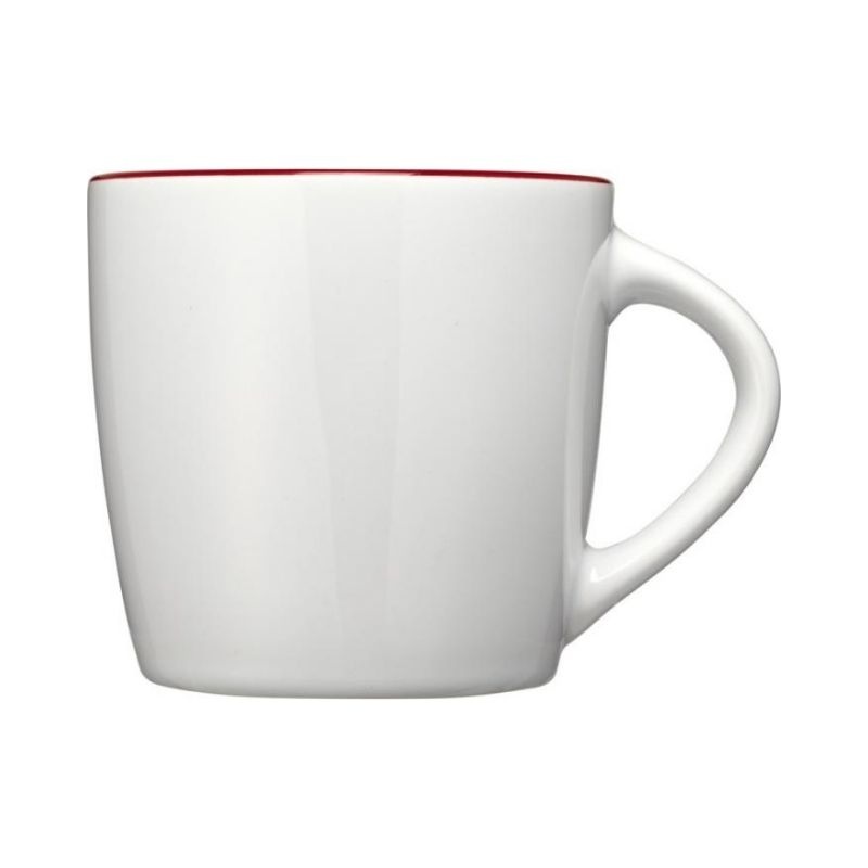 Logo trade promotional products image of: Aztec ceramic mug, white/red