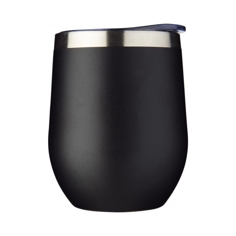 Logo trade corporate gifts image of: Corzo copper Vacuum Insulated Cup, black