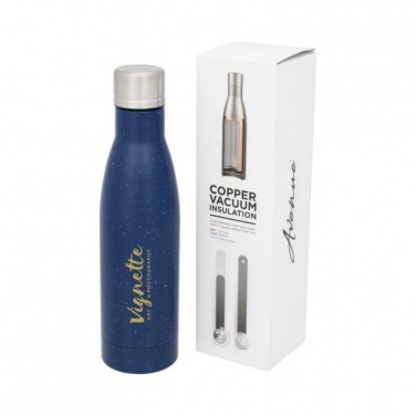 Logo trade promotional products picture of: Vasa speckled copper vacuum insulated bottle, blue