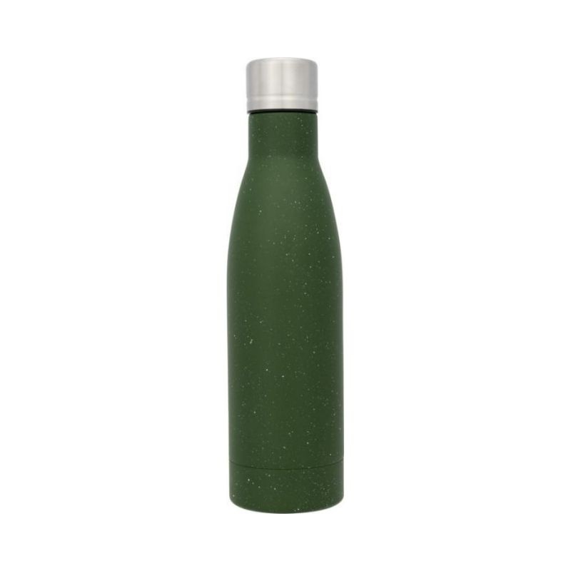 Logo trade promotional giveaway photo of: Vasa speckled copper vacuum insulated bottle, green