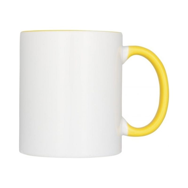 Logo trade promotional gifts picture of: Sublimation colour pop mug Pix, yellow