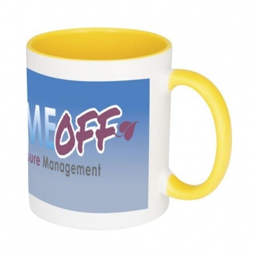Logotrade corporate gifts photo of: Sublimation colour pop mug Pix, yellow