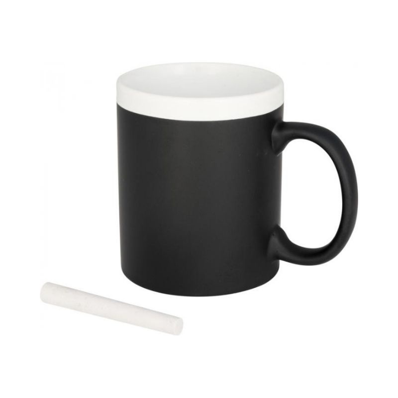 Logo trade promotional products picture of: Chalk write mug, white