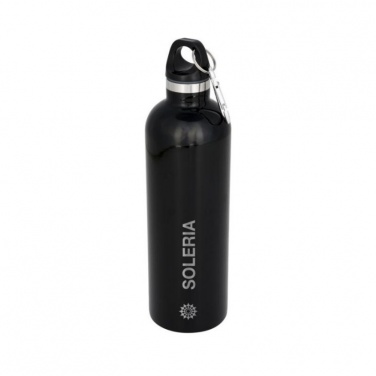 Logo trade corporate gifts image of: Atlantic vacuum insulated bottle, black