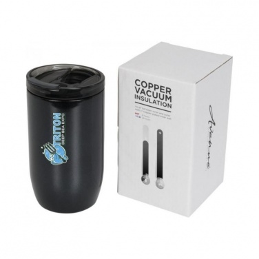 Logo trade corporate gifts image of: Lagom copper vacuum insulated tumbler, black
