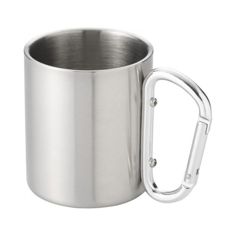 Logo trade promotional products picture of: Alps isolating carabiner mug, silver