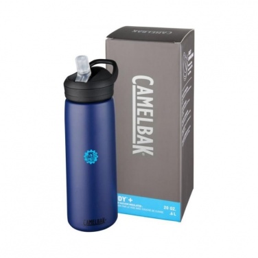 Logo trade advertising product photo of: Eddy+ 600 ml copper vacuum insulated sport bottle, navy