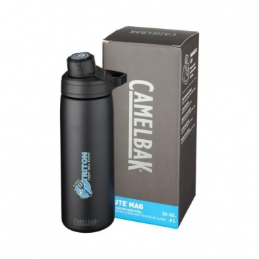 Logo trade promotional gifts image of: Chute Mag 600 ml copper vacuum insulated bottle, black