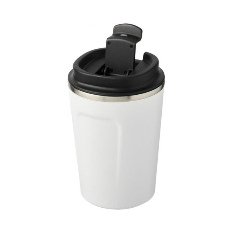 Logo trade corporate gifts picture of: Thor 360 ml leak-proof copper vacuum tumbler, white