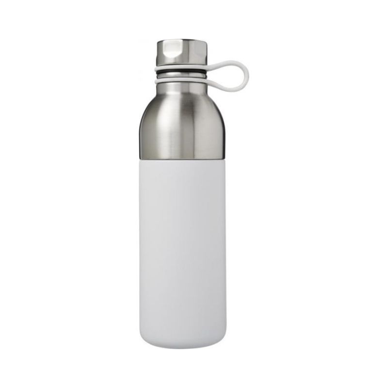 Logo trade promotional gift photo of: Koln 590 ml copper vacuum insulated sport bottle, white