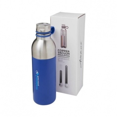 Logo trade promotional products picture of: Koln 590 ml copper vacuum insulated sport bottle, blue