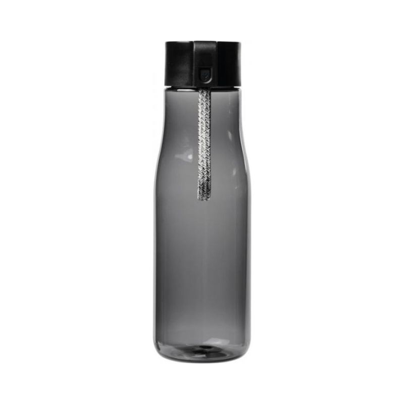 Logo trade promotional products image of: Ara 640 ml Tritan™ sport bottle with charging cable, smoked