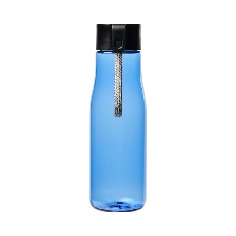 Logotrade promotional gift picture of: Ara 640 ml Tritan™ sport bottle with charging cable, blue