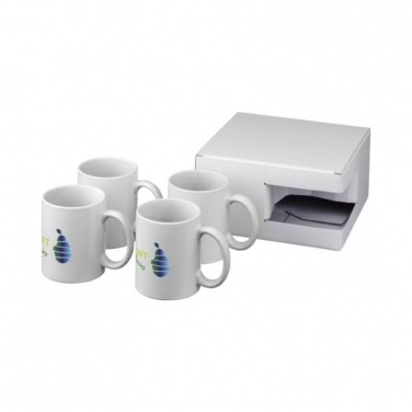 Logotrade promotional item image of: Ceramic sublimation mug 4-pieces gift set, white