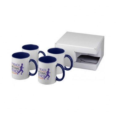 Logotrade corporate gifts photo of: Ceramic sublimation mug 4-pieces gift set, blue