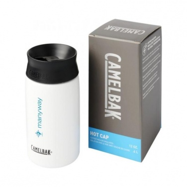 Logo trade promotional merchandise picture of: Hot Cap 350 ml copper vacuum insulated tumbler, white