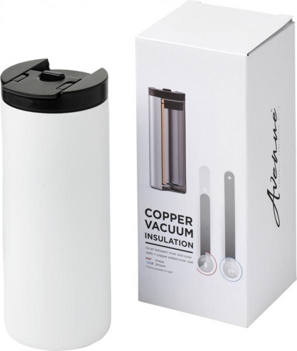 Logotrade promotional giveaways photo of: Lebou 360 ml copper vacuum insulated tumbler, white