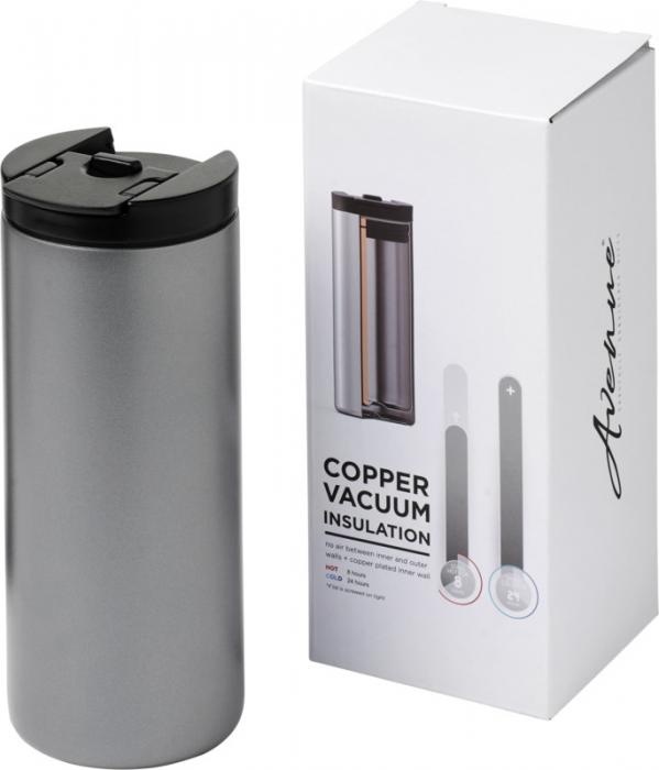 Logo trade advertising products picture of: Lebou 360 ml copper vacuum insulated tumbler, grey