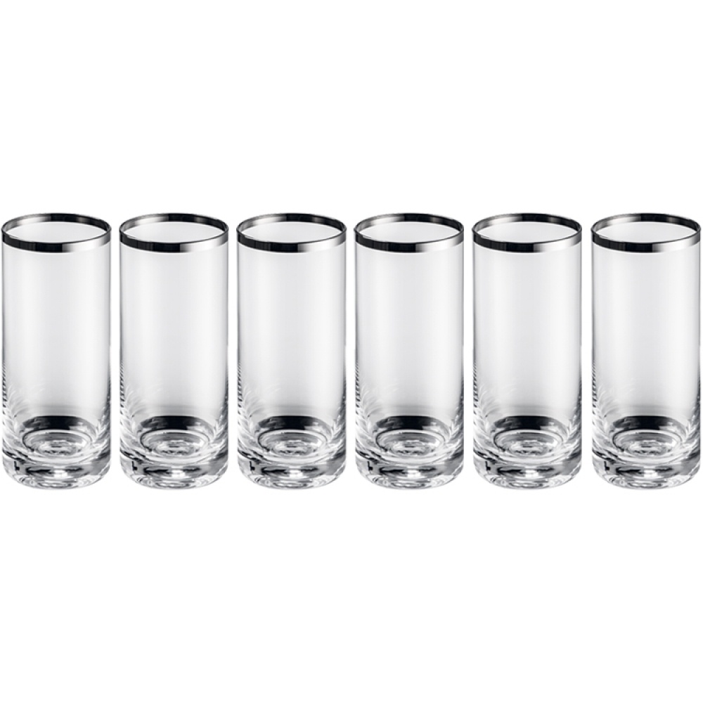 Logo trade corporate gift photo of: Set of 6 tall drinking glasses, mouth-blown