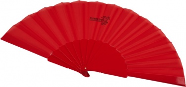 Logo trade promotional giveaways picture of: Maestral foldable handfan in paper box, red