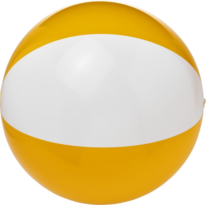 Logo trade promotional merchandise picture of: Bora solid beach ball, yellow