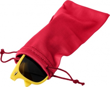 Logo trade corporate gift photo of: Clean microfibre pouch for sunglasses, red