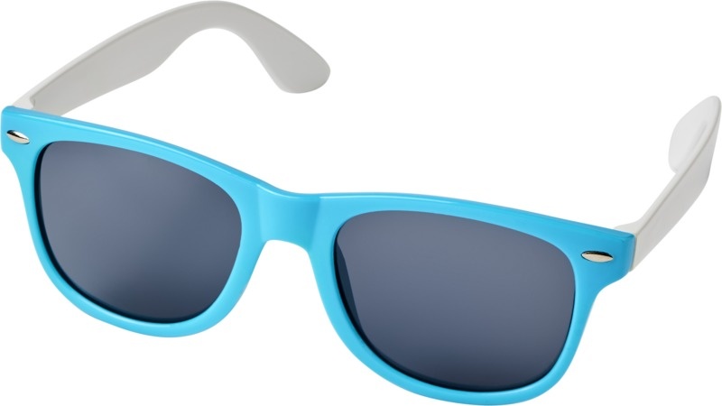 Logo trade promotional gifts picture of: Sun Ray colour block sunglasses, aqua blue