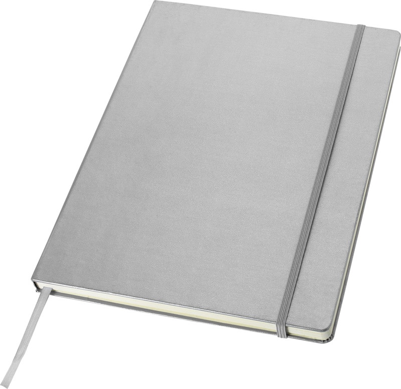 Logotrade promotional item image of: Executive A4 hard cover notebook, silver