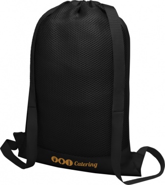 Logo trade advertising product photo of: Nadi mesh drawstring backpack, black