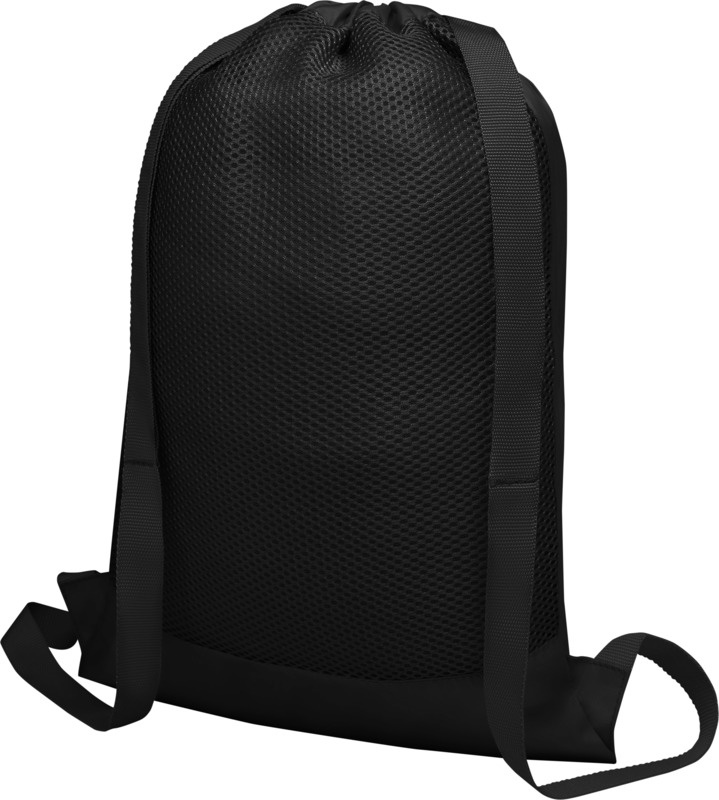 Logotrade corporate gift picture of: Nadi mesh drawstring backpack, black