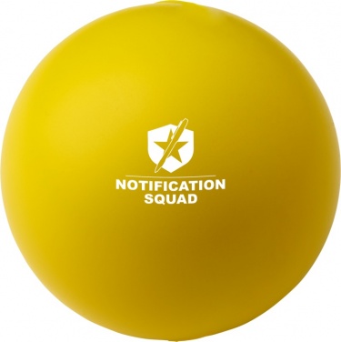 Logo trade promotional merchandise photo of: Cool round stress reliever, yellow