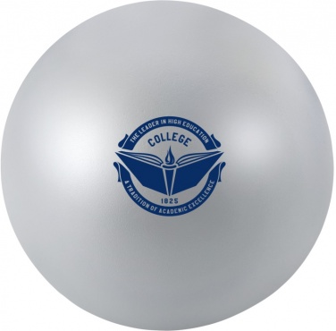 Logo trade promotional giveaways picture of: Cool round stress reliever, silver