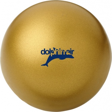Logo trade advertising product photo of: Cool round stress reliever, gold