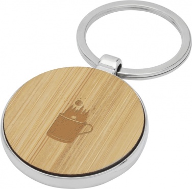 Logotrade advertising product image of: Nino bamboo round keychain