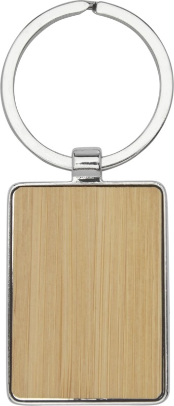 Logo trade business gift photo of: Neta bamboo rectangular keychain