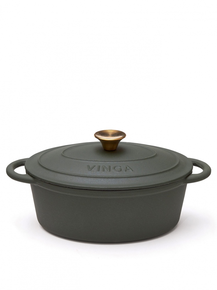 Logotrade promotional item image of: Monte cast iron pot, oval, 3,5L, green